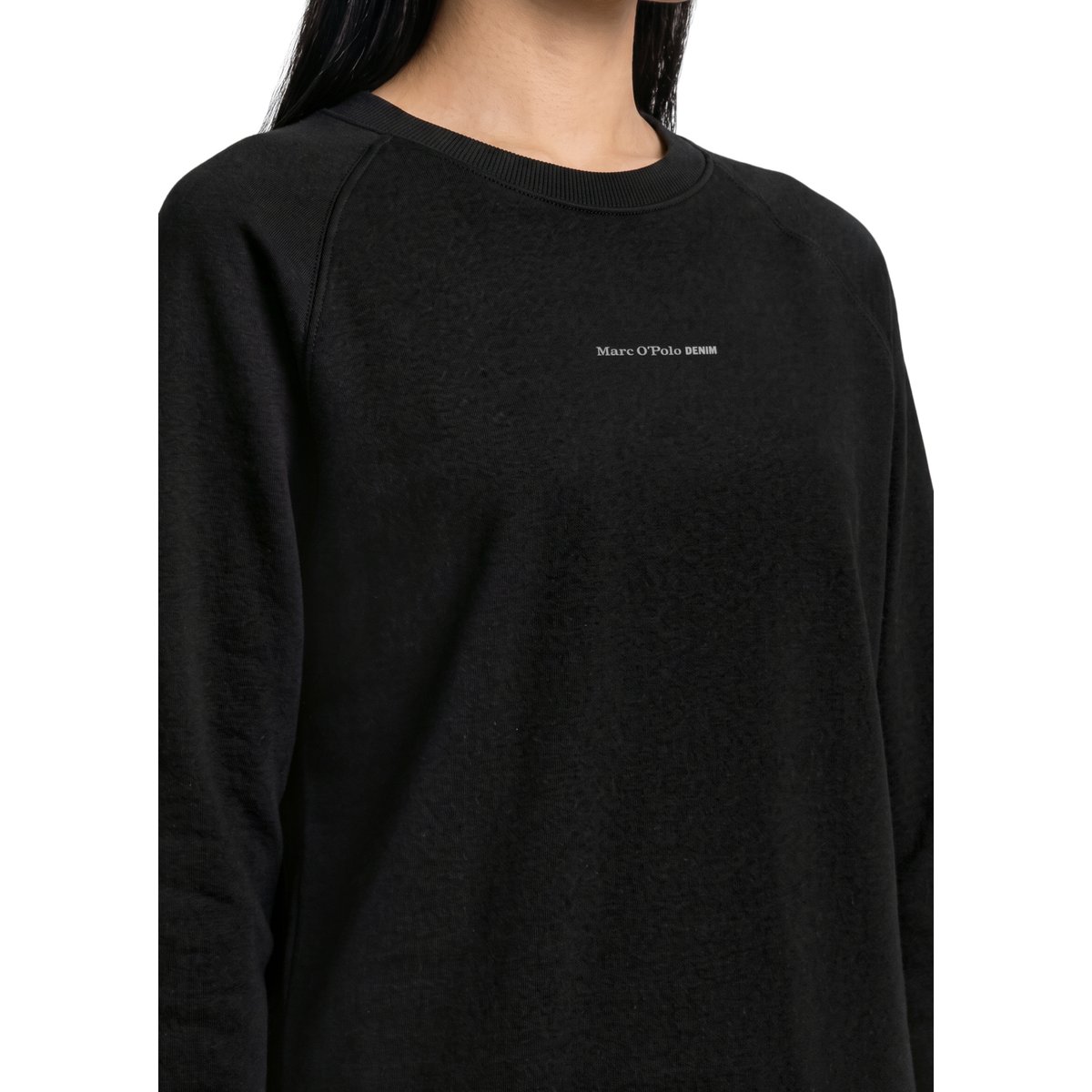 Sweat-shirt en coton organique noir, MARC O’POLO DENIM