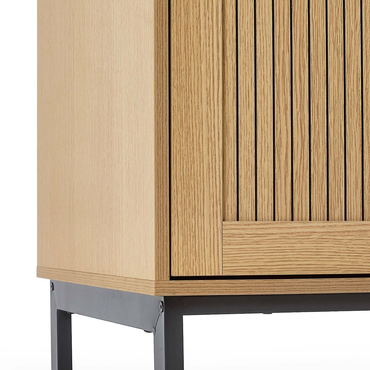 Gia Slatted Oak 2 Door Wardrobe oak, SO'HOME
