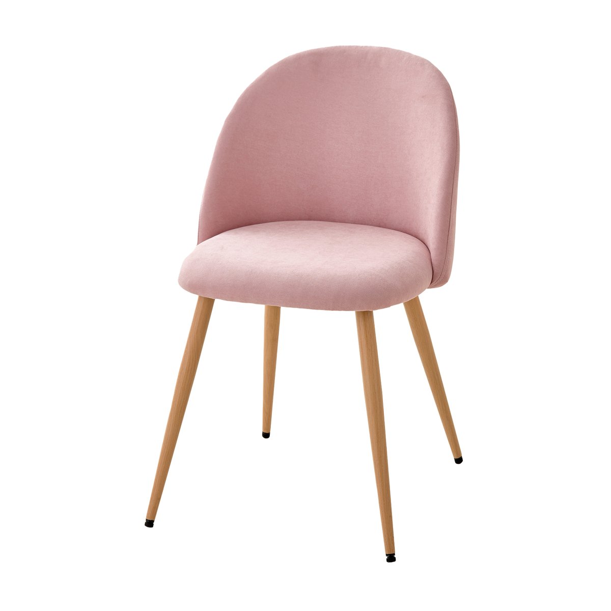 Chaise en tissu chiné rose, VERTBAUDET