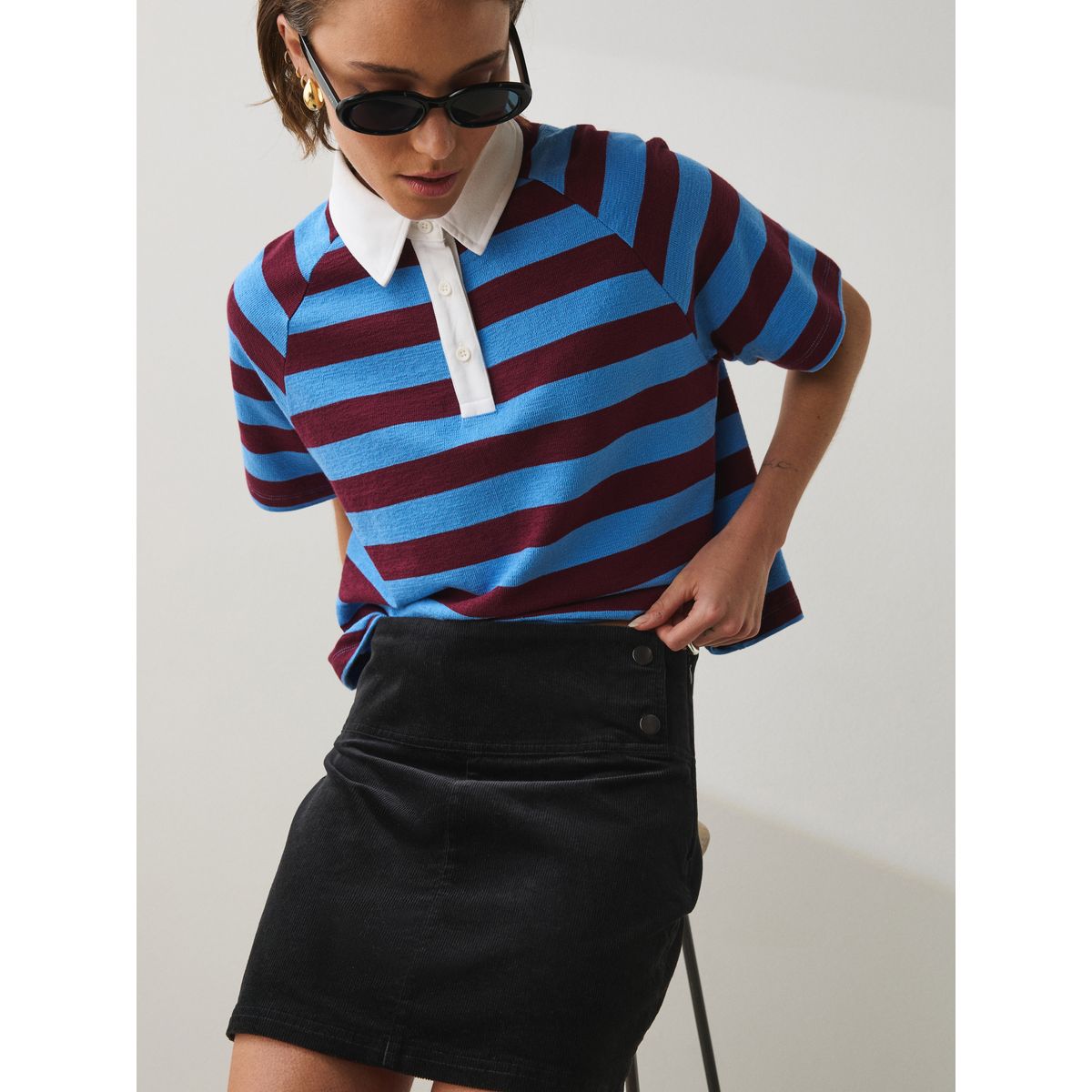 Jupe mini cordon noir, NEXT