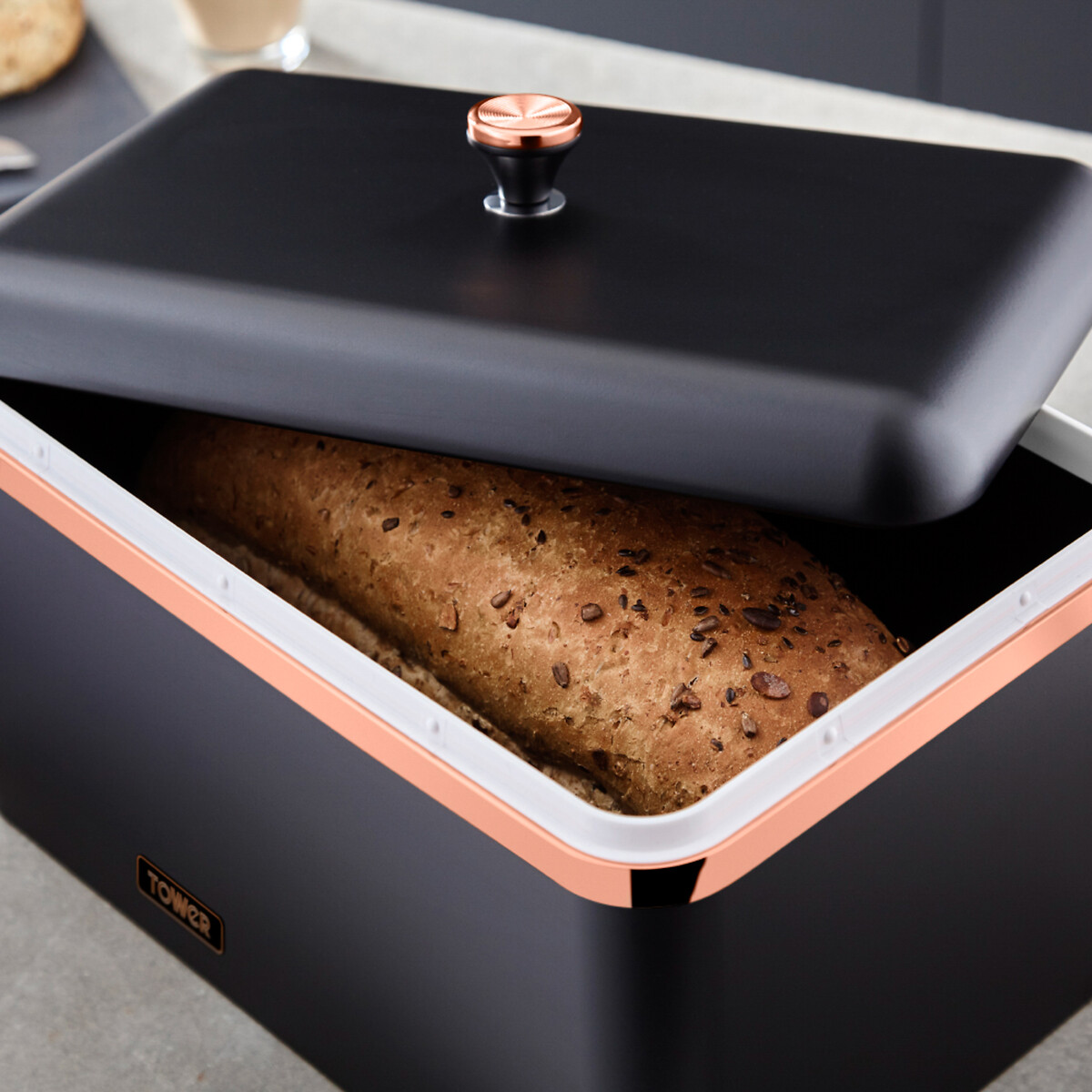 Cavaletto Bread Bin black, TOWER