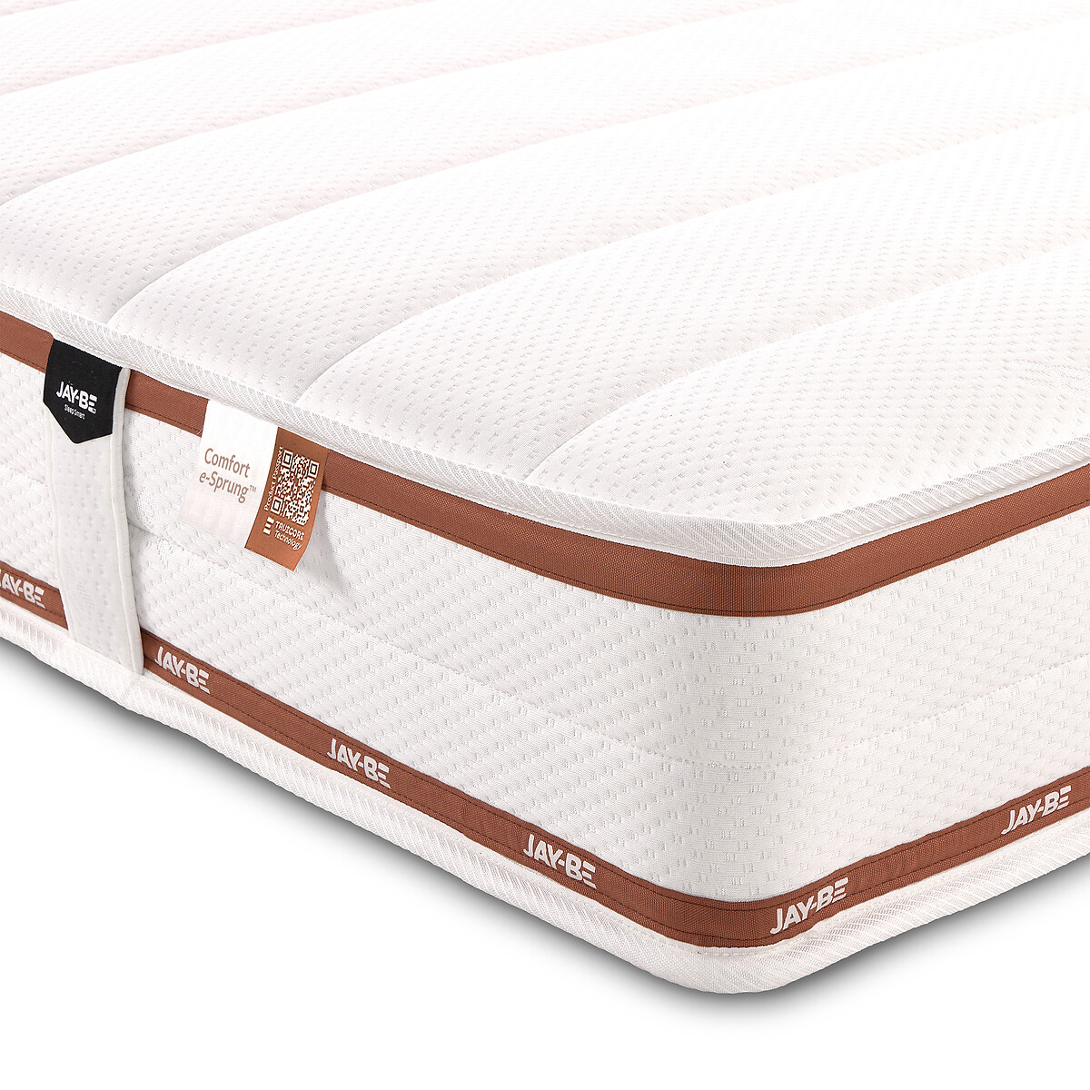 Jay-Be® Ryze Deep Quilted Sprung Mattress white/brown, JAY-BE
