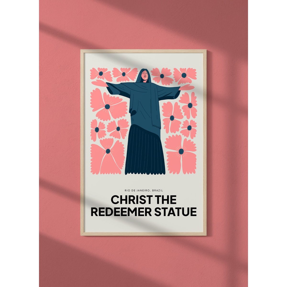 Affiche Rio Statue du Christ Rédempteur blanc, L'AFFICHERIE