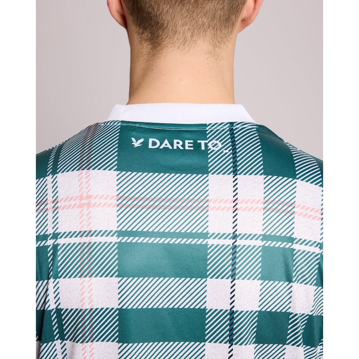 Maillot de football Sports à carreaux tartan vert everglade, LYLE & SCOTT