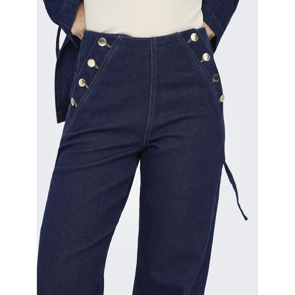 Coupe Tapered dark blue denim, ONLY