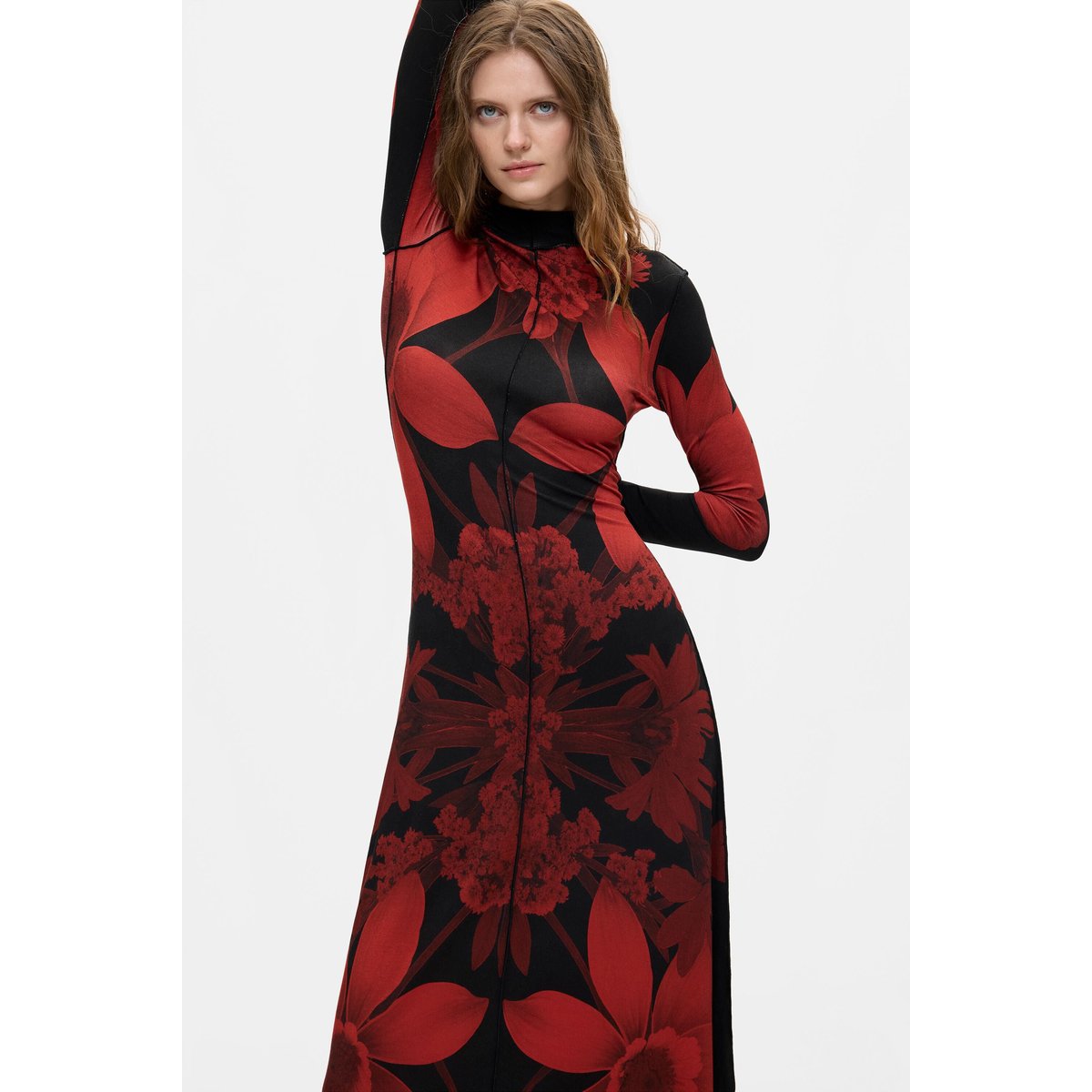 Robe en maille à manches longues noir, DESIGUAL