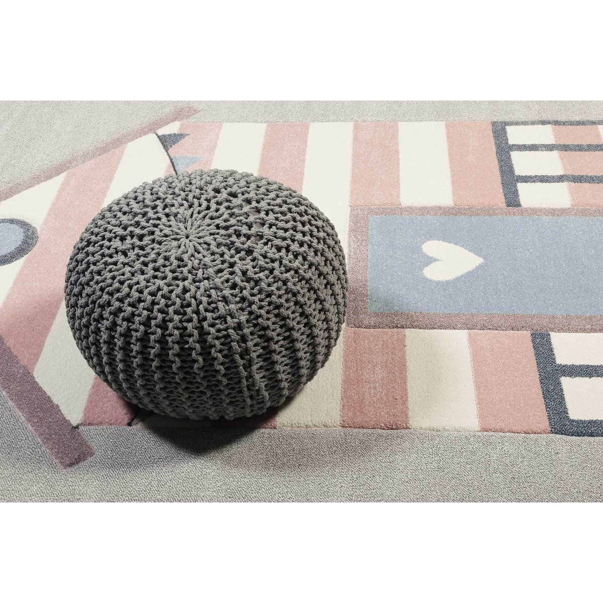 Tapis motif cabine de plage ,  Sea Castle gris, ESPRIT