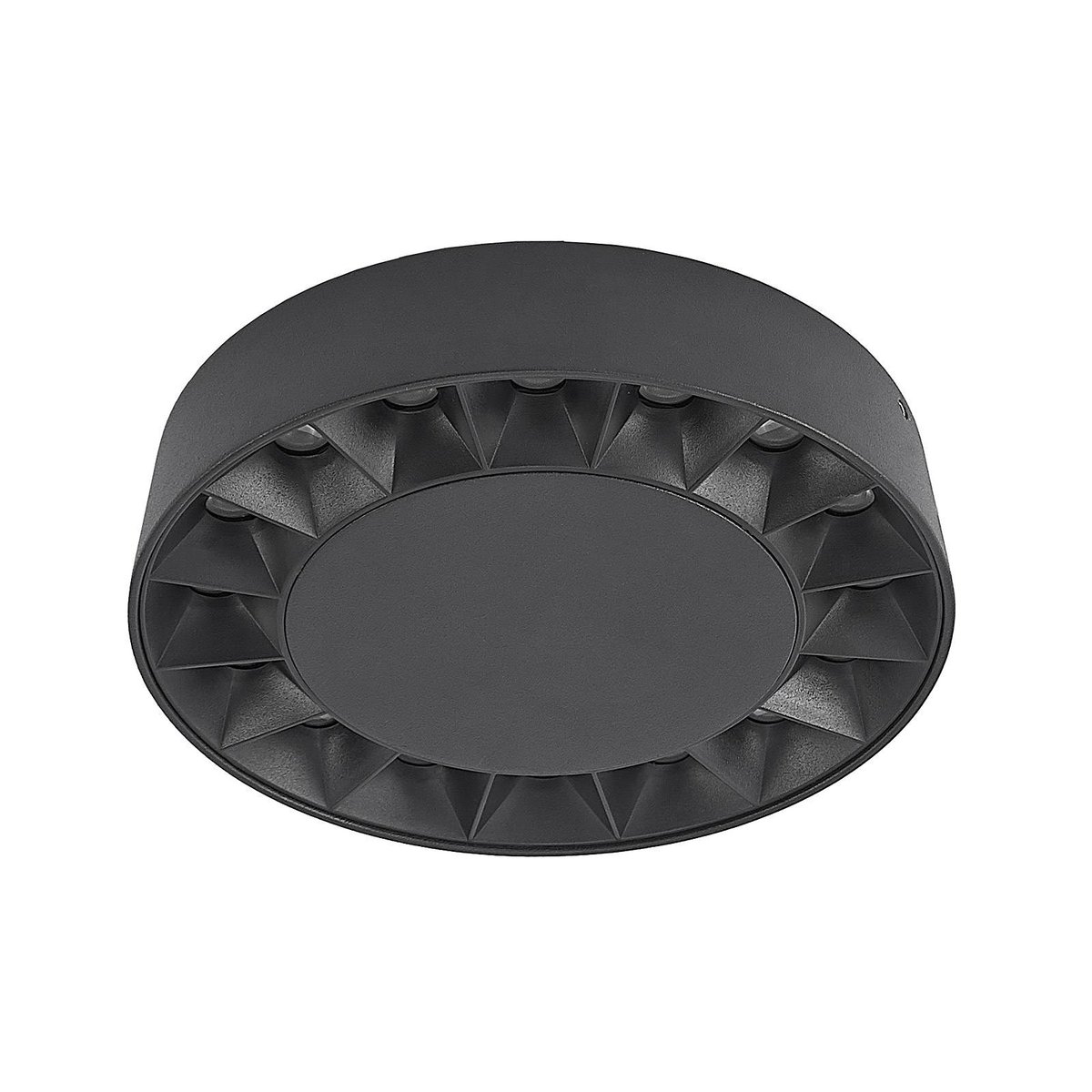 Plafonnier extérieur en aluminium moderneLED noir, LUCANDE