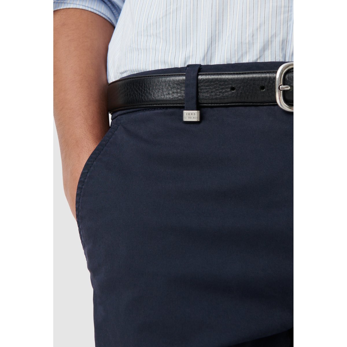 Pantalon chino slim bleu marine, IKKS