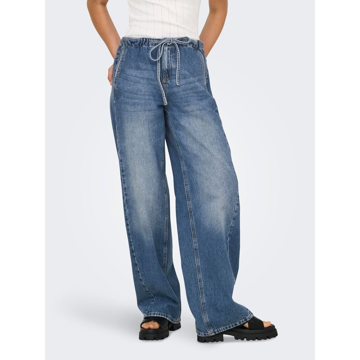 Jean À Jambe Large medium blue denim, ONLY