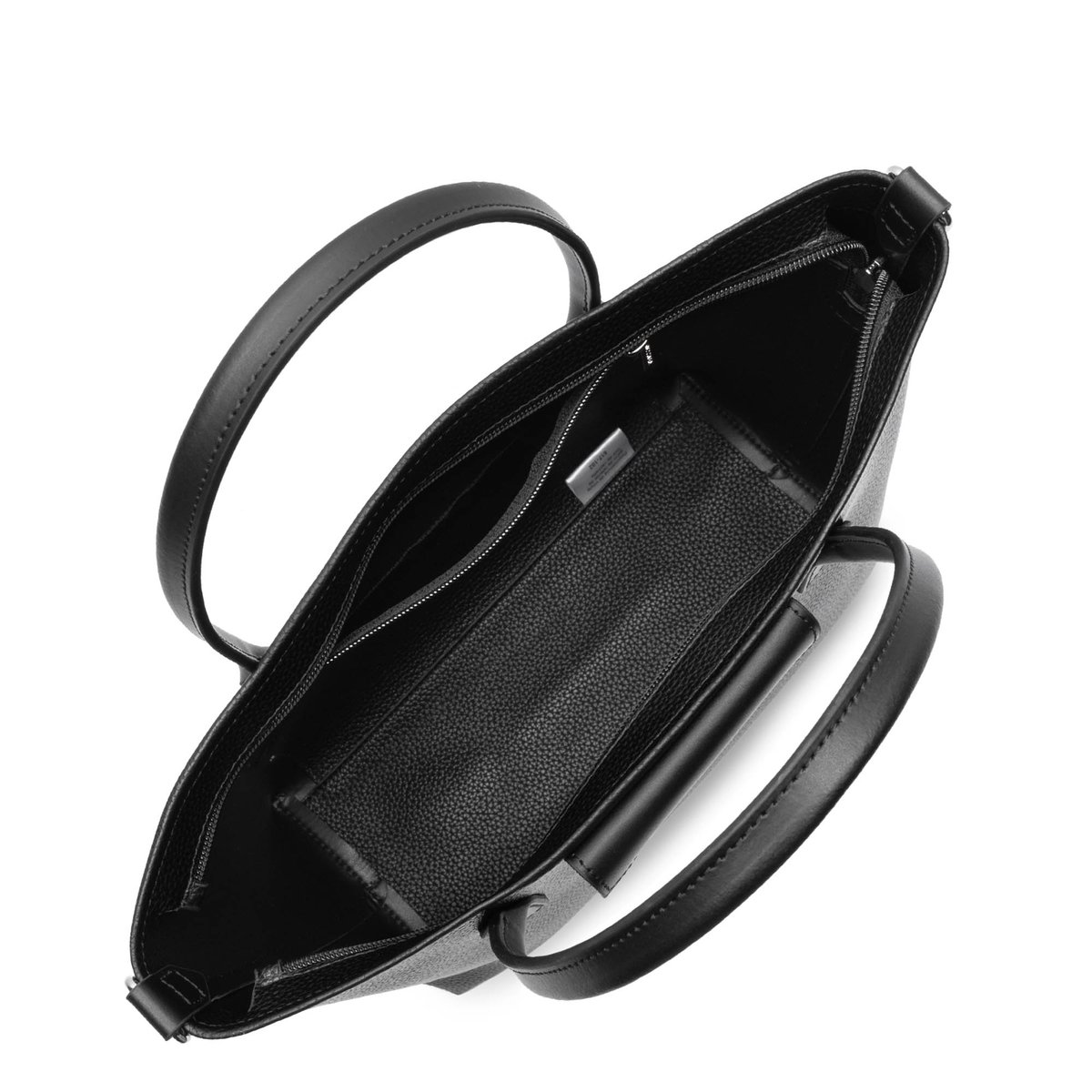 Sac cabas main MAYA DOUBLE KBA noir, LANCASTER