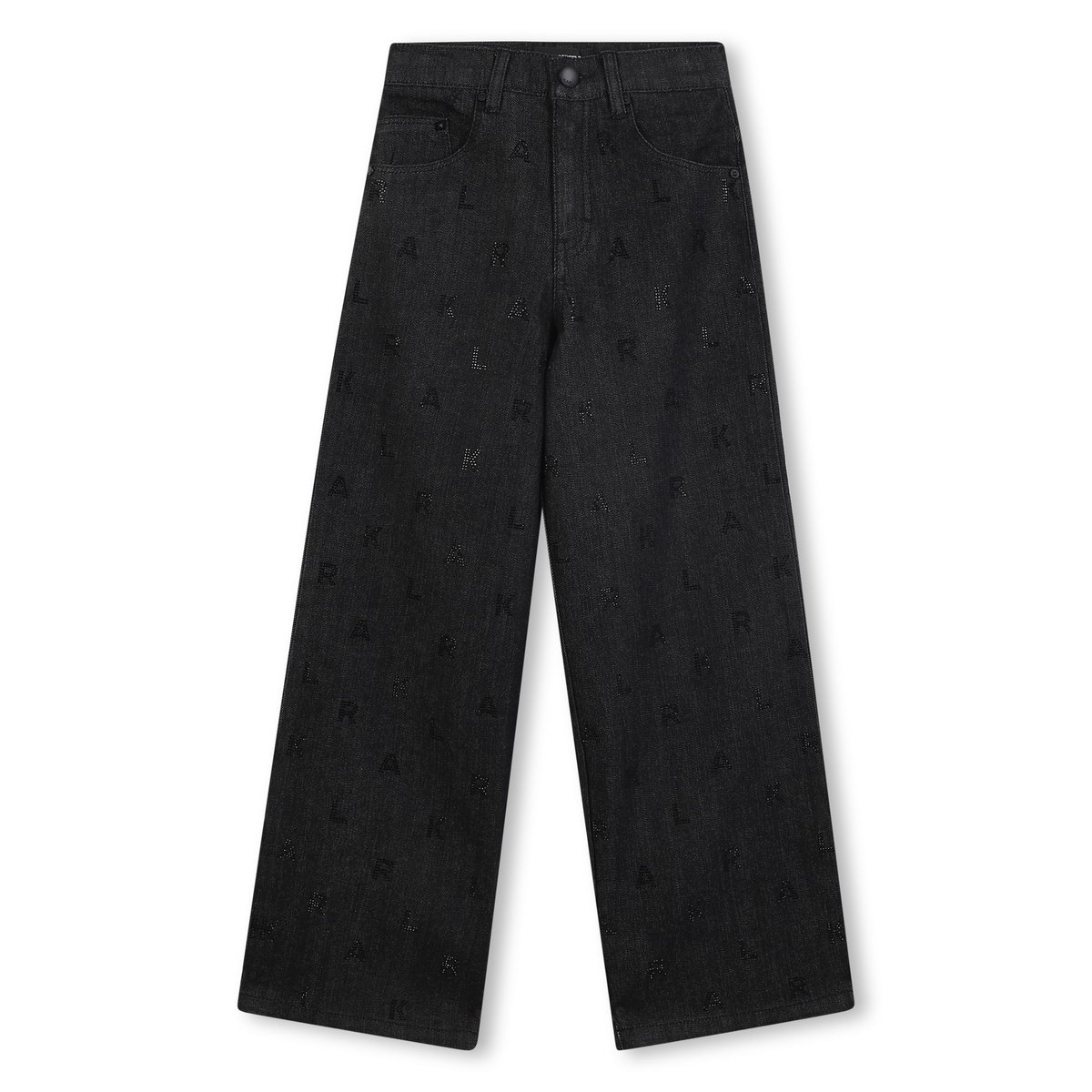 Pantalon en denim denin black lave, KARL LAGERFELD KIDS