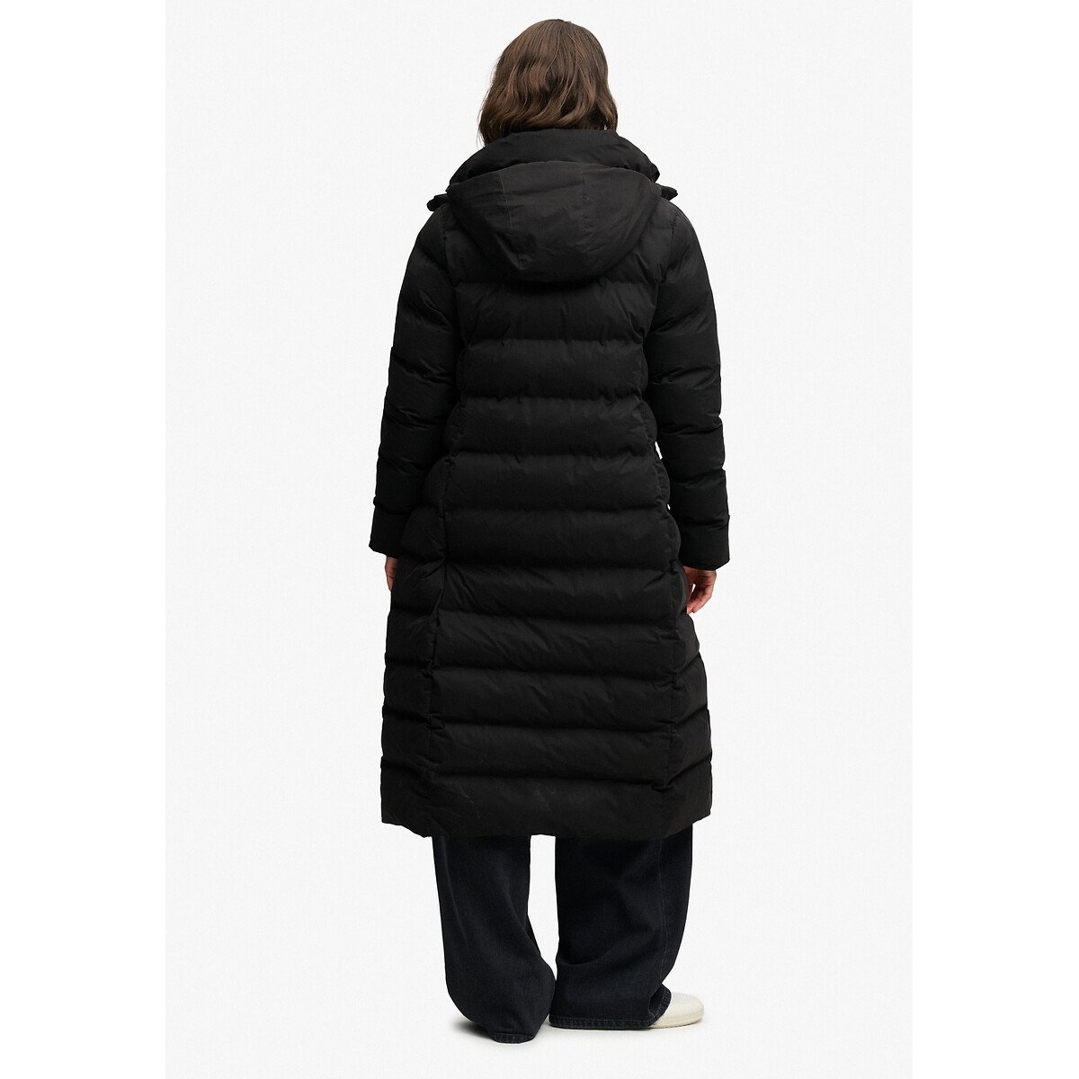 Veste Longue Microfibre City noir, SUPERDRY