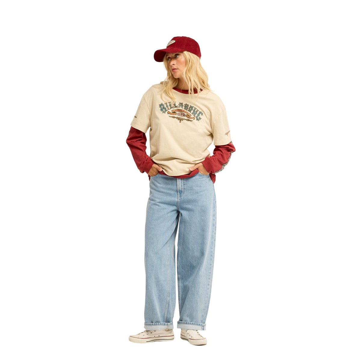 T shirt manches courtes SINCE 73 TOMBOY beige oatmeal, BILLABONG
