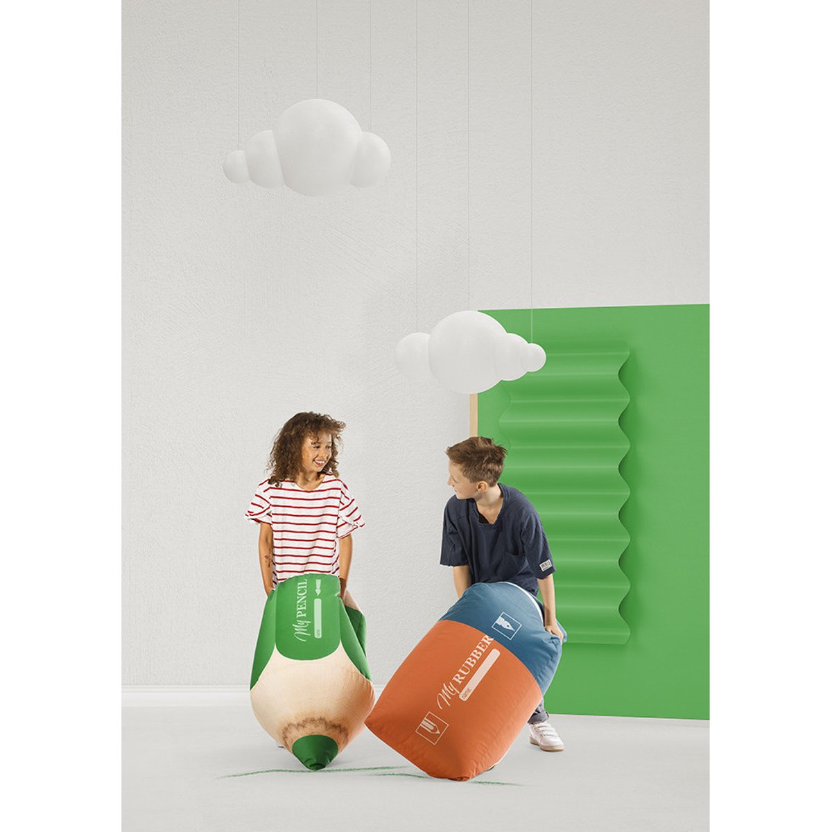 Pouf enfant GOMME multicolor, SITTING POINT