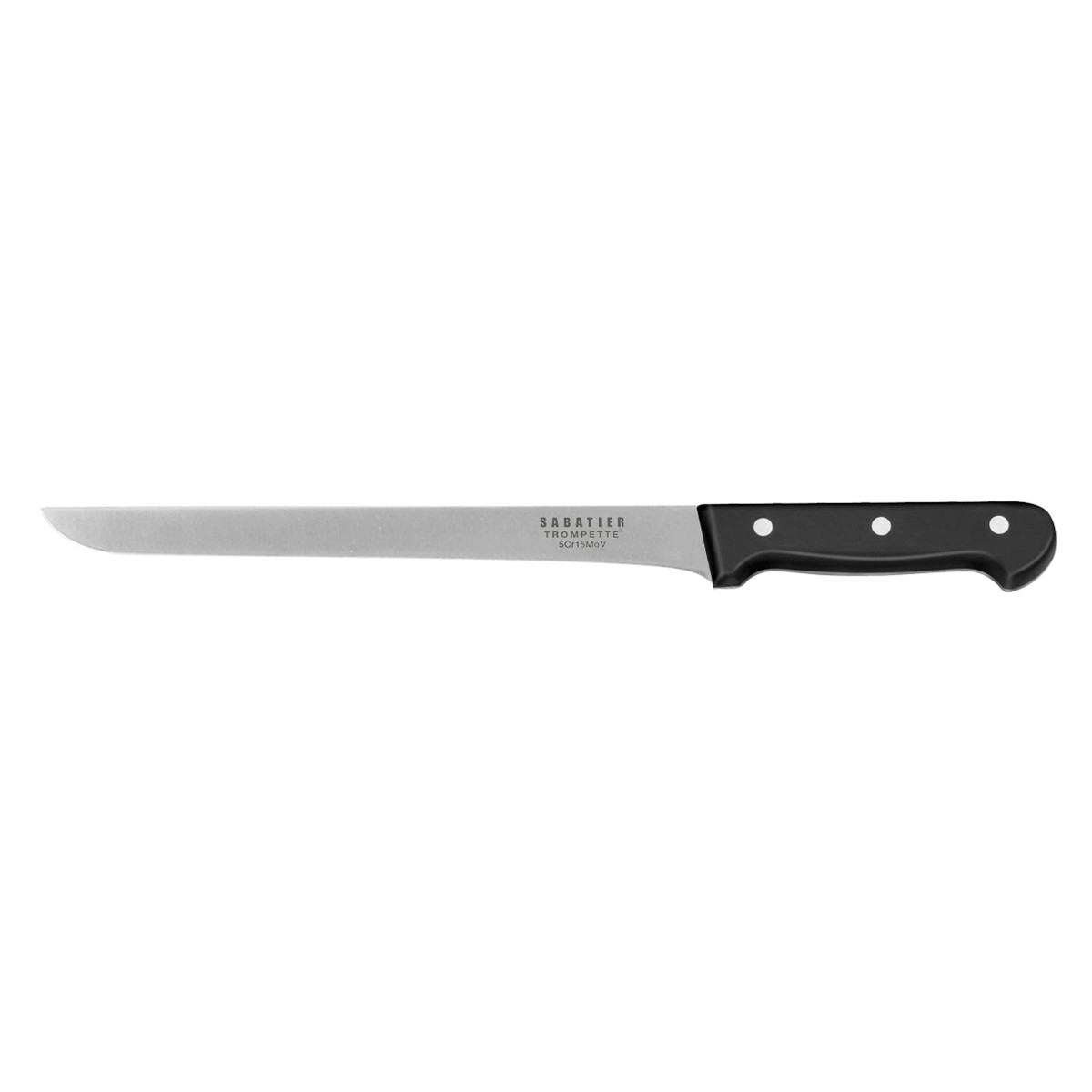 Couteau à jambon 25cm - UNIVERSAL noir, SABATIER TROMPETTE