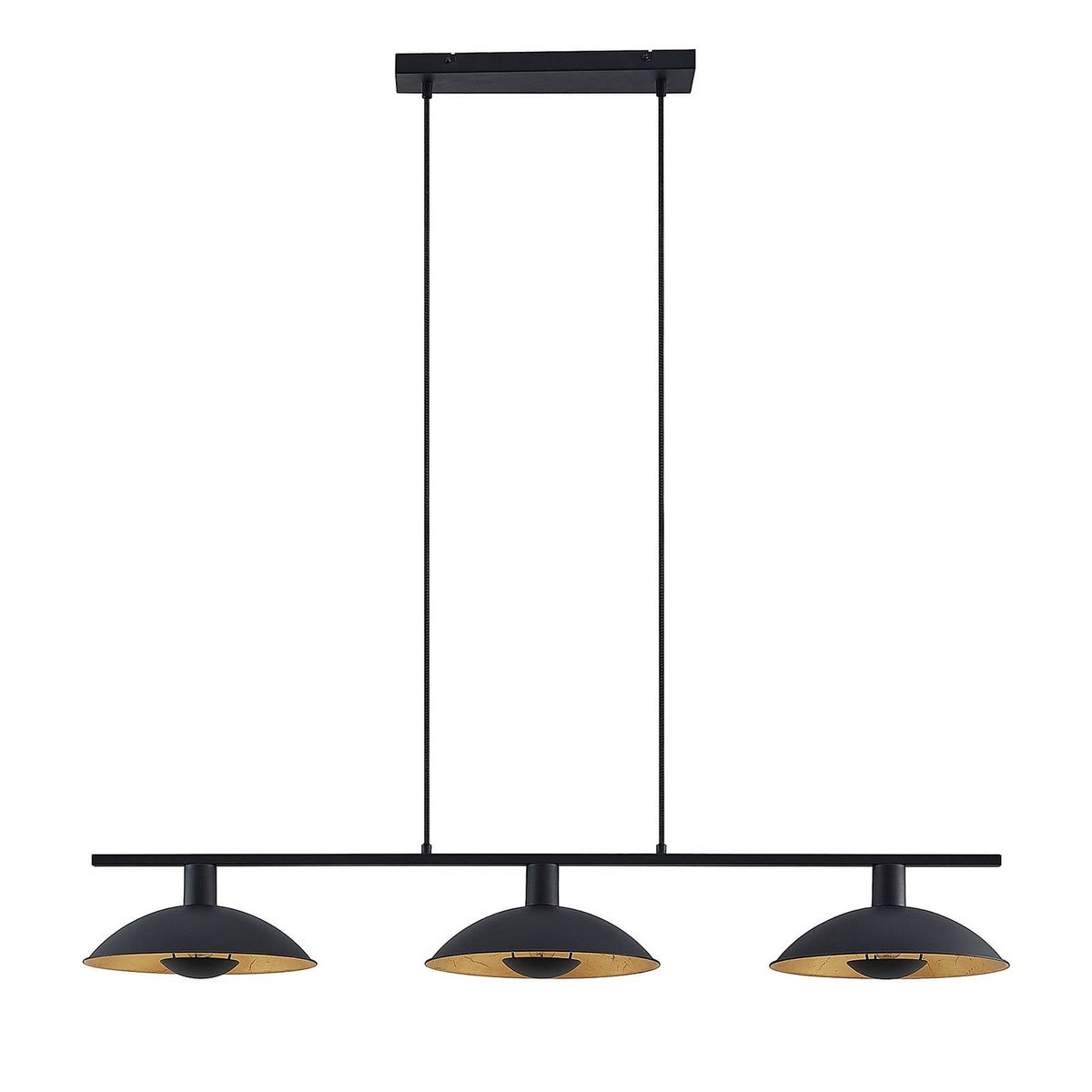 Suspension en métal moderne, Narisara noir, or, LINDBY