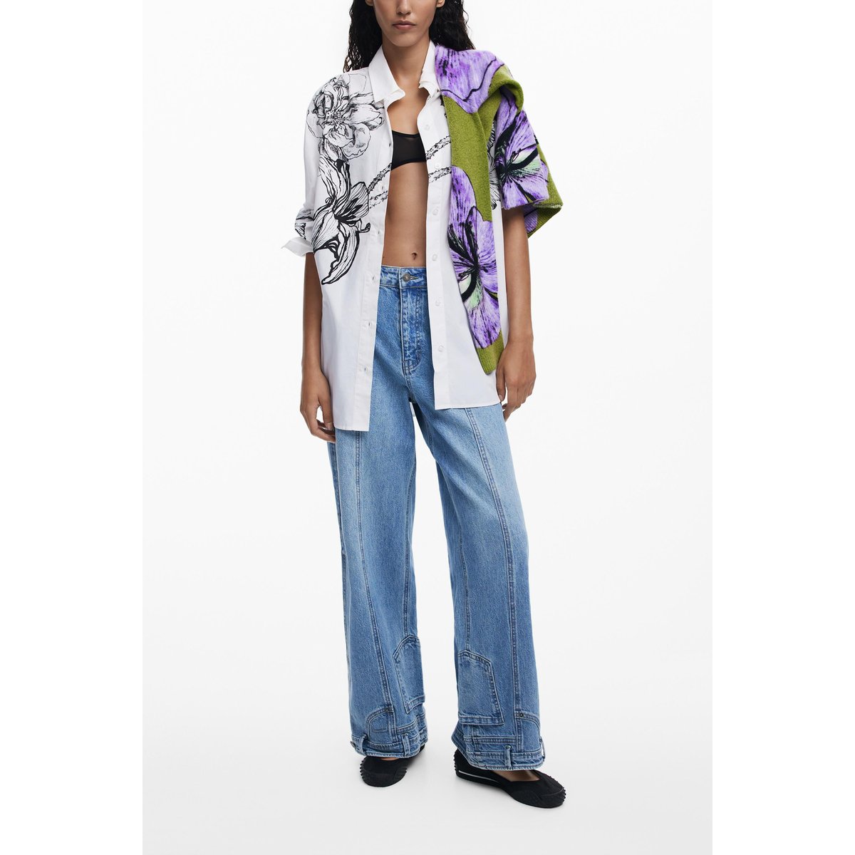 Chemise conçue par Mr. Christian Lacroix blanc, DESIGUAL
