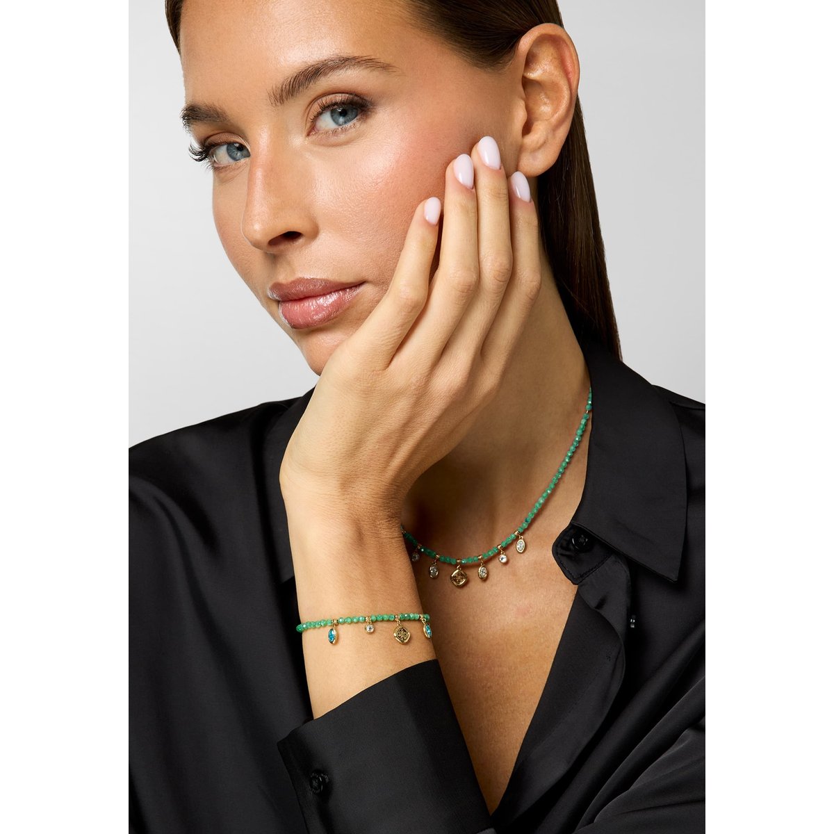 Bracelet Jaipur Splendor rose multi, GUESS