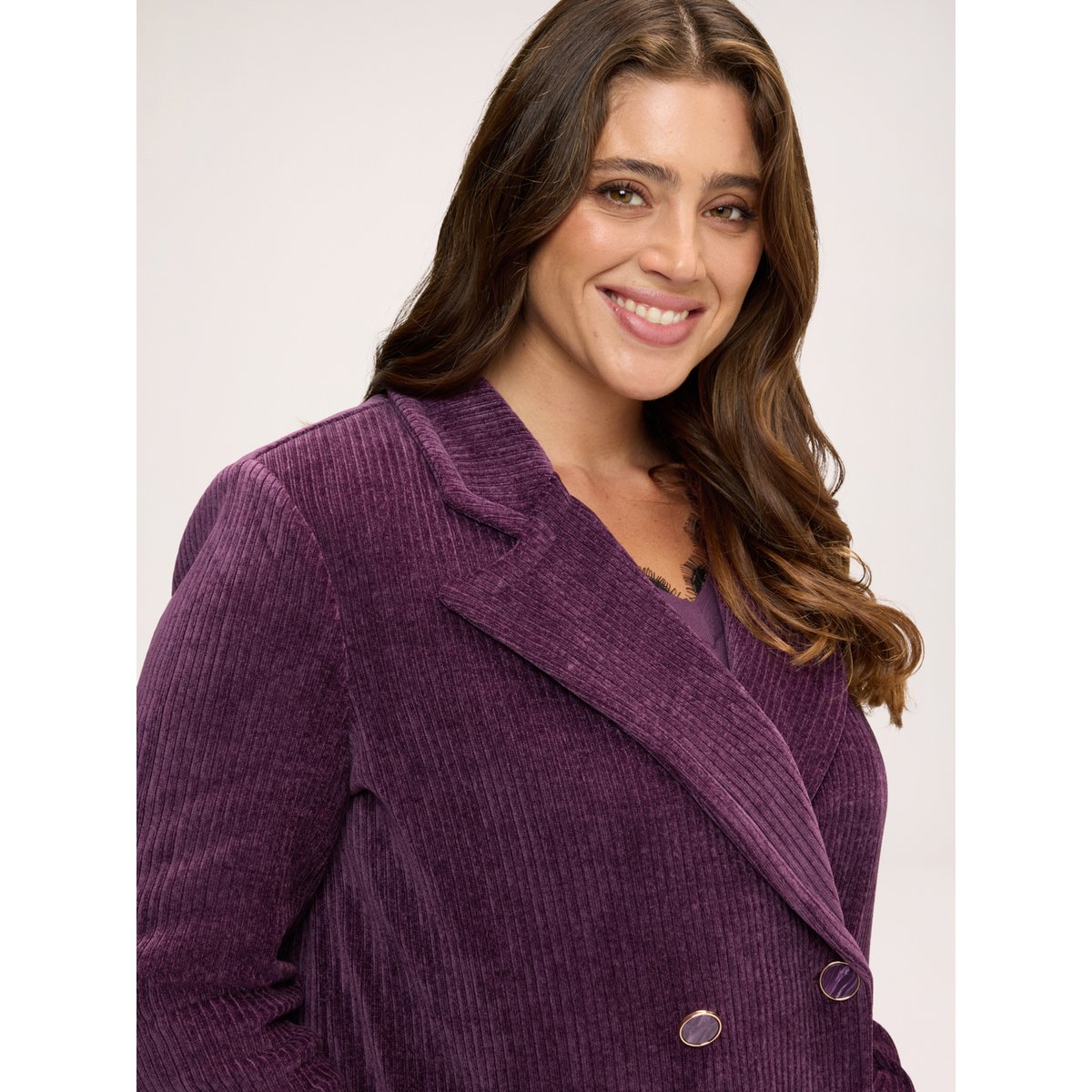 Manteau croisé violet, FIORELLA RUBINO