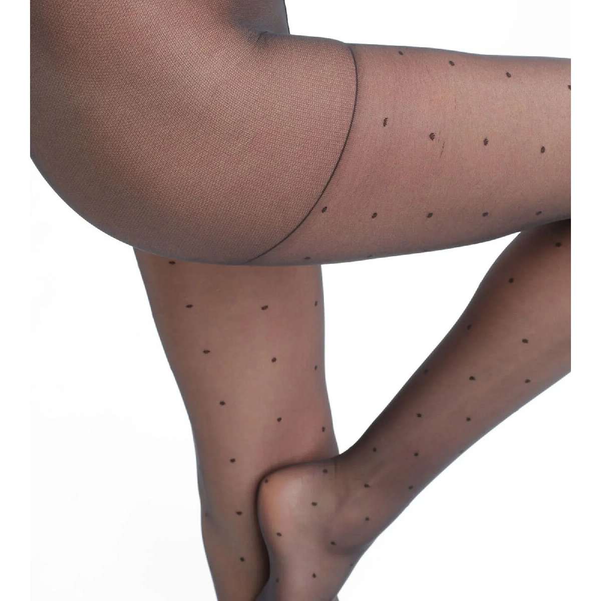 Madame So Chic 15 Denier Dotted Tights black, DIM