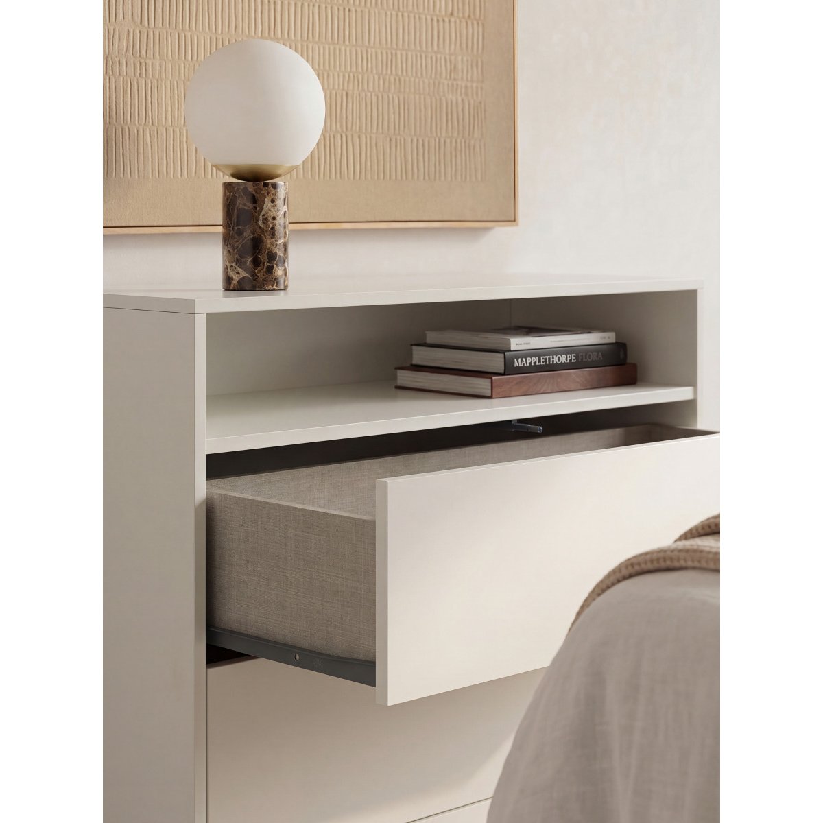 Commode Mélamine - HEGAS blanc, KENAY