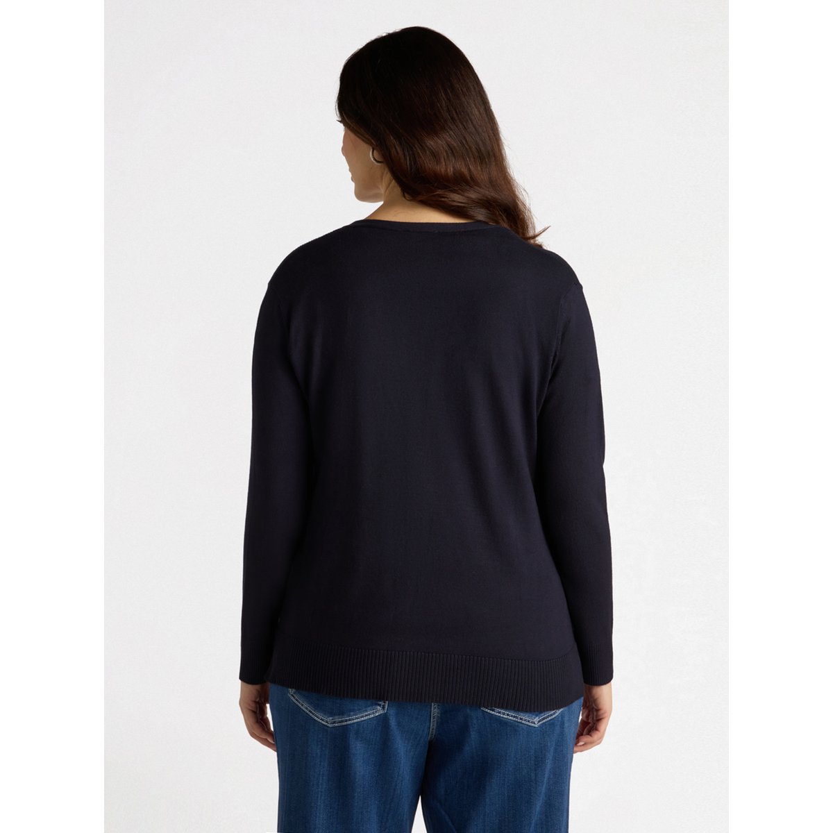 Cardigan col V bleu, FIORELLA RUBINO