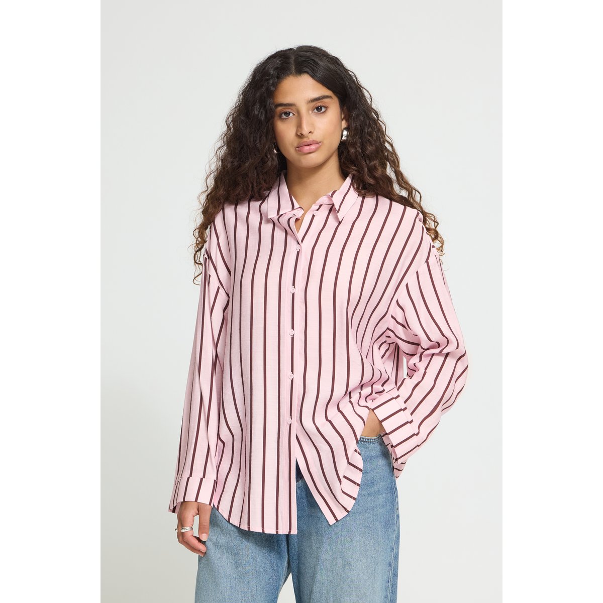 Blouse à manches longues rose strawberry cream, ICHI