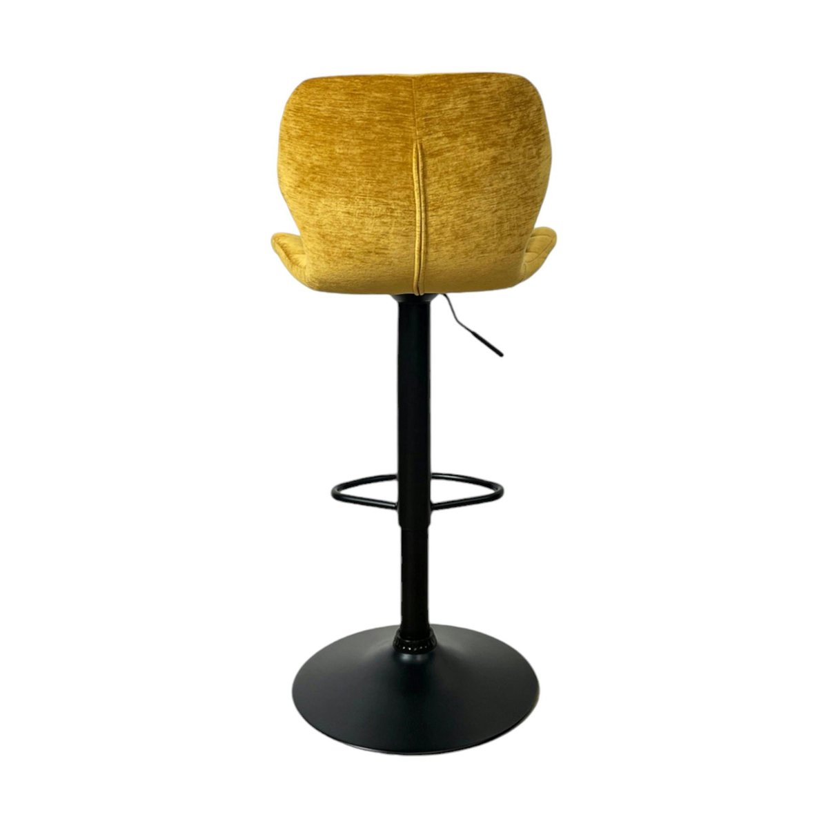Chaise de bar moderne en velours doré réglable en hauteur (lot de 2) PALERME moutarde, PIER IMPORT