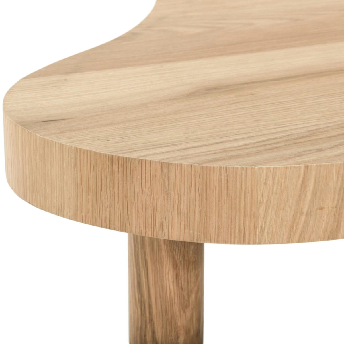 Table basse en chêne forme organique LOREN bois clair, PIER IMPORT