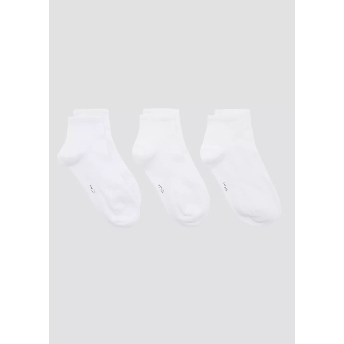 Lot 3 paires de chaussettes coton blanc, MANGO MAN