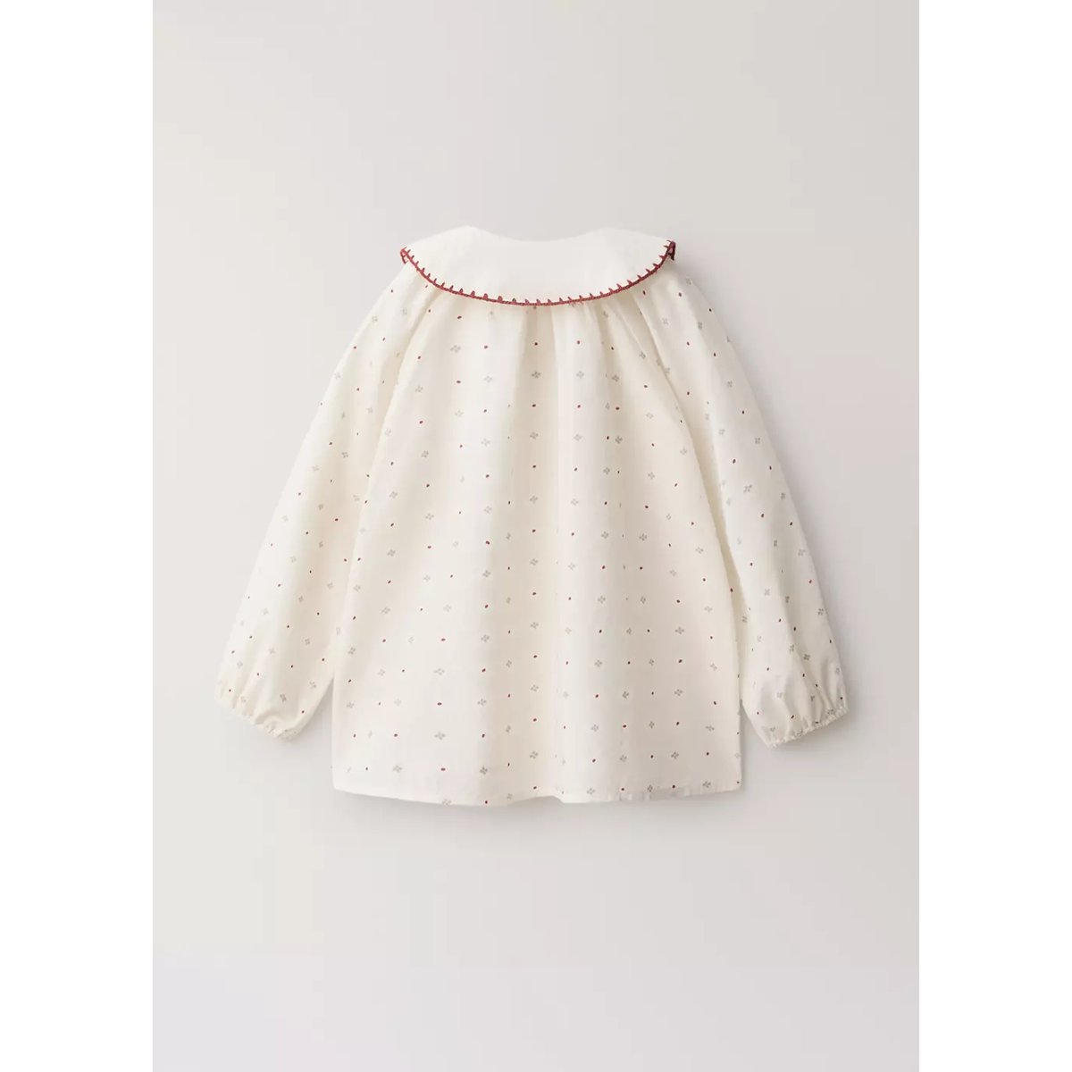 Blouse de pyjama en coton imprimé blanc cassé, MANGO HOME