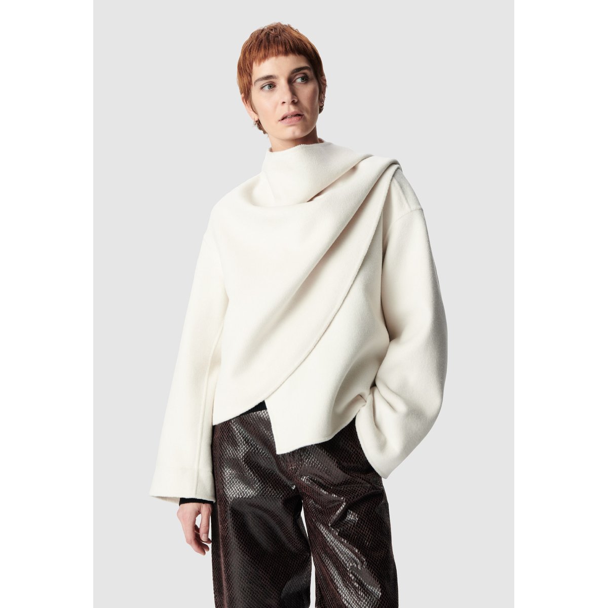 Manteau court double face off-white, IKKS