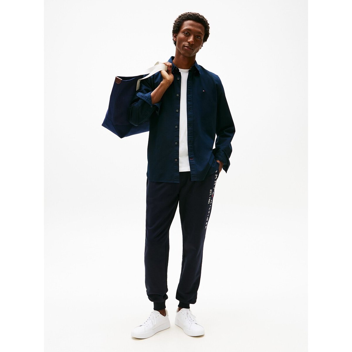 Tommy Logo Joggers navy blue, TOMMY HILFIGER