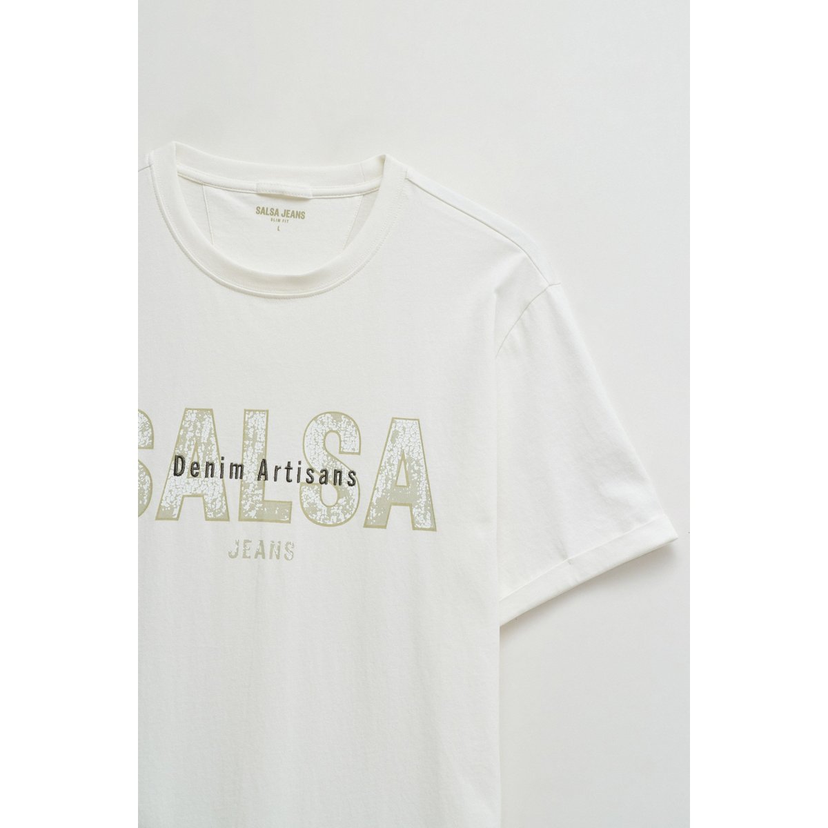T-SHIRT AVEC BRANDING beige, SALSA JEANS
