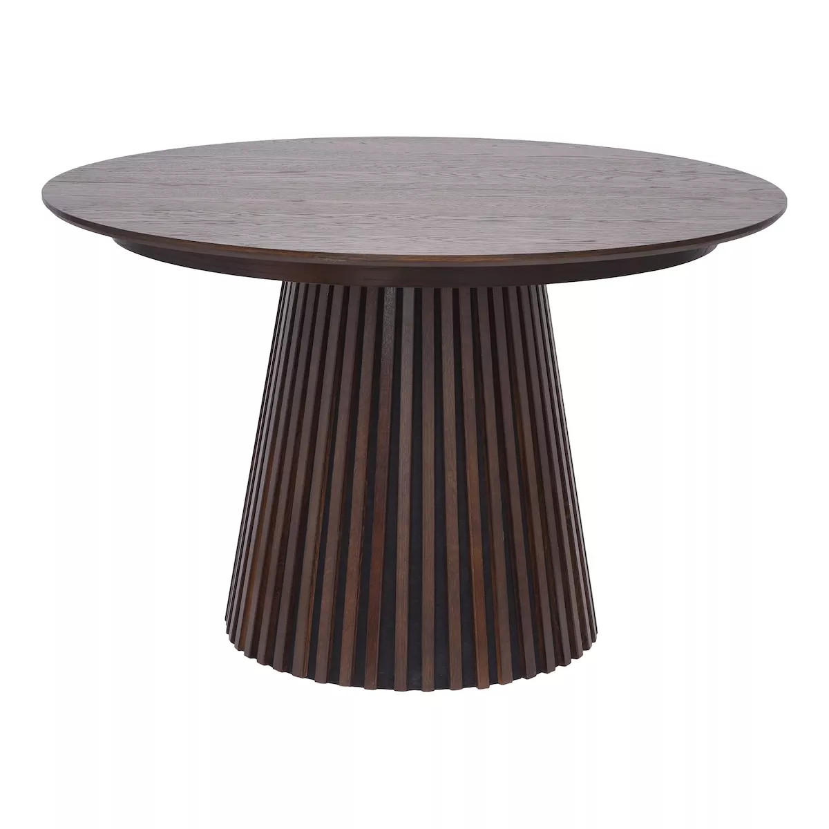 Table ronde extensible en bois - OSAKA marron fumé foncé, HOUSE NORDIC