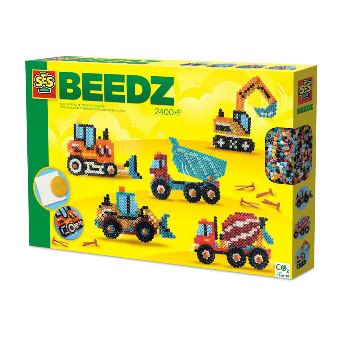 Brinquedo "Missangas - Camiões de construção", SES multicolor, SES