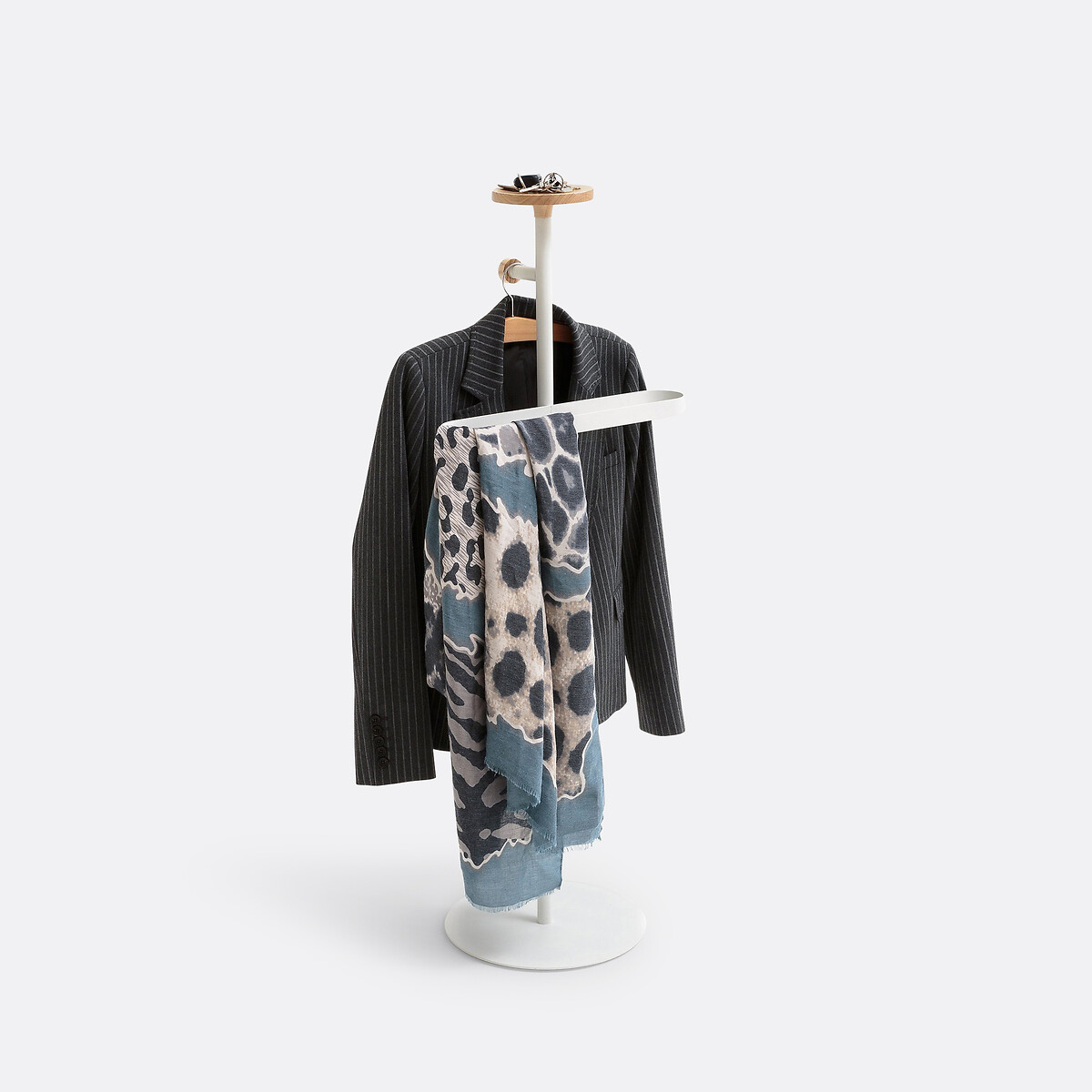 Dressboy in staal metaal en hout wit, LA REDOUTE INTERIEURS