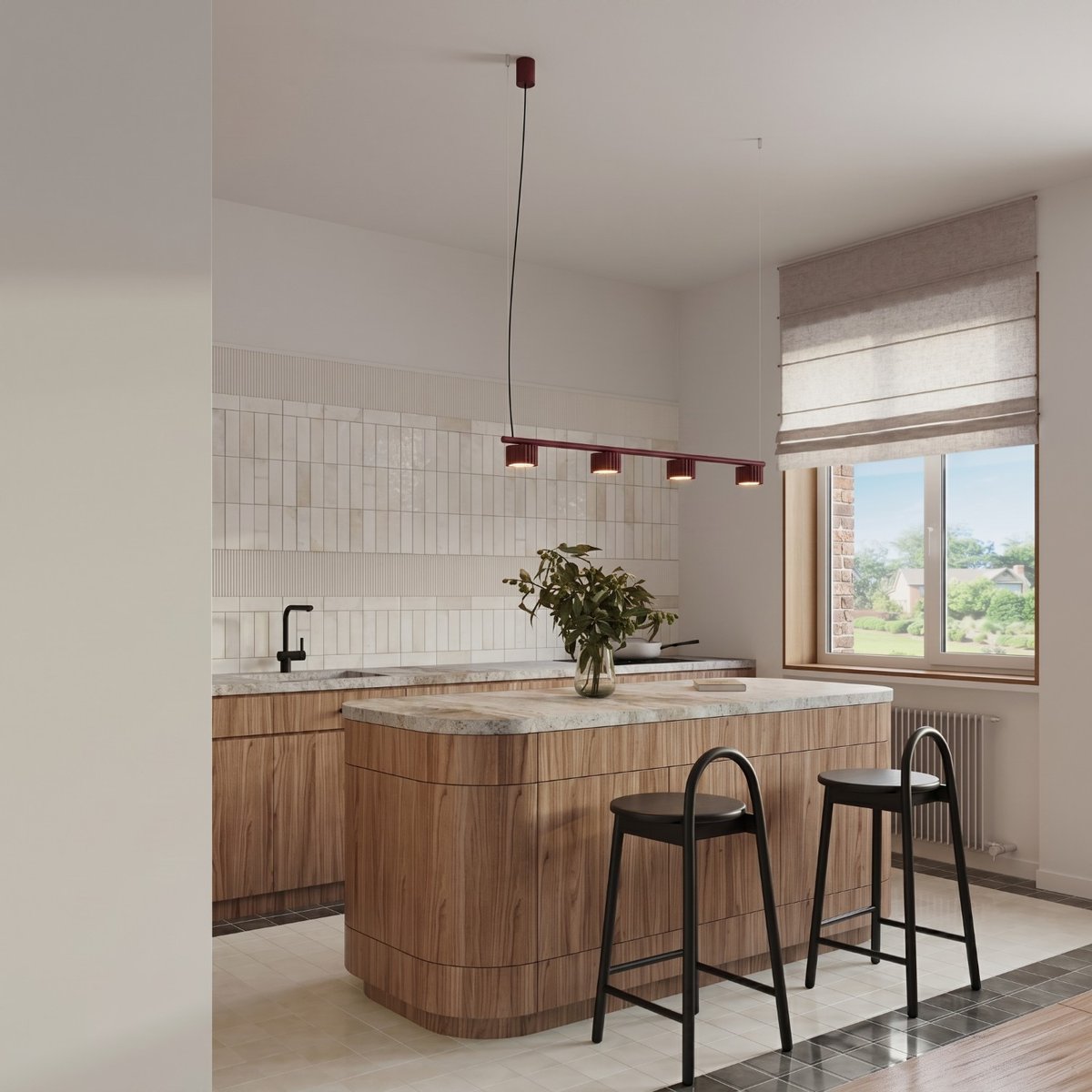 Lustre Aluminium Bordeaux Gx53 4 AURA bordeaux, EDEN