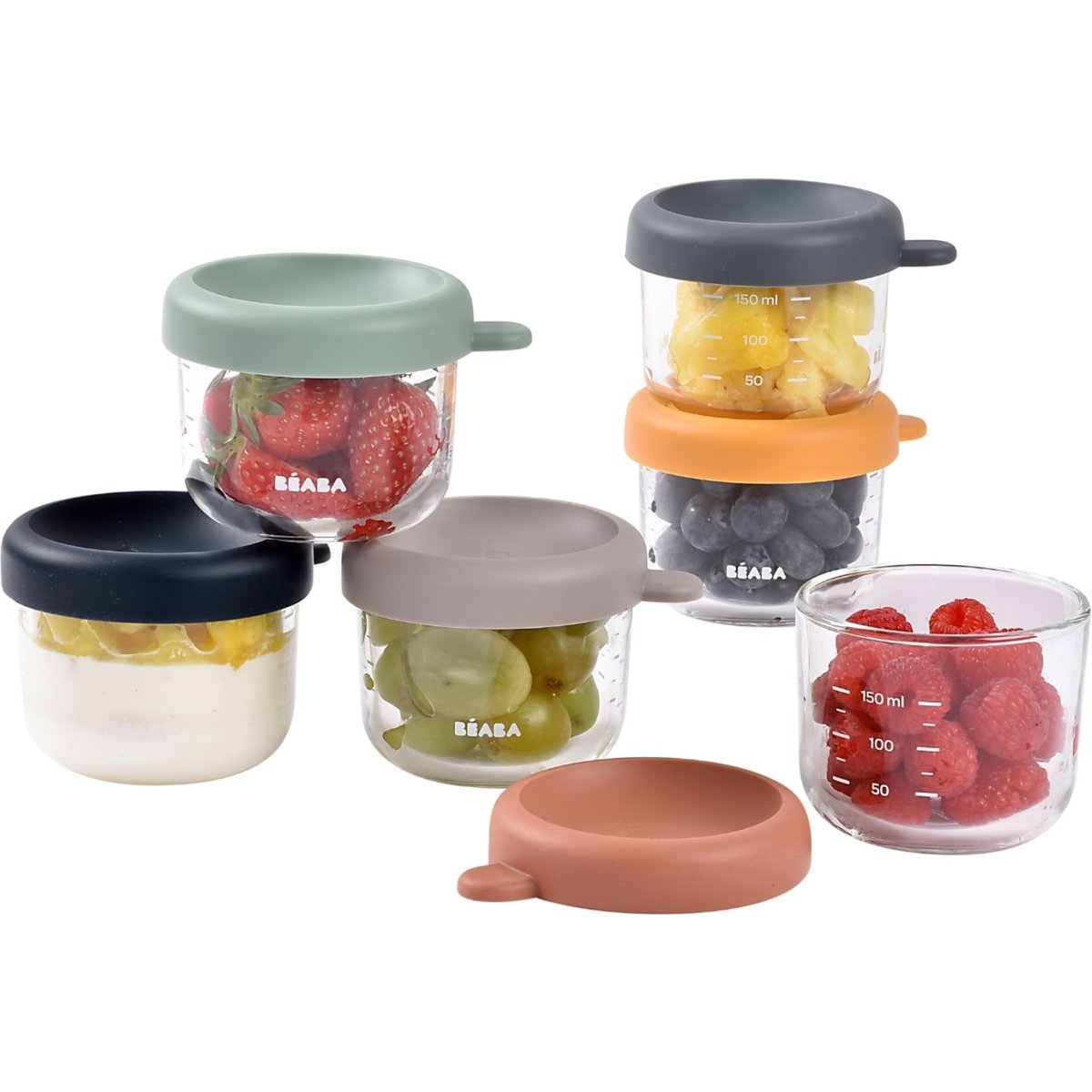 Coffret 6 portions verre multicolore, BEABA