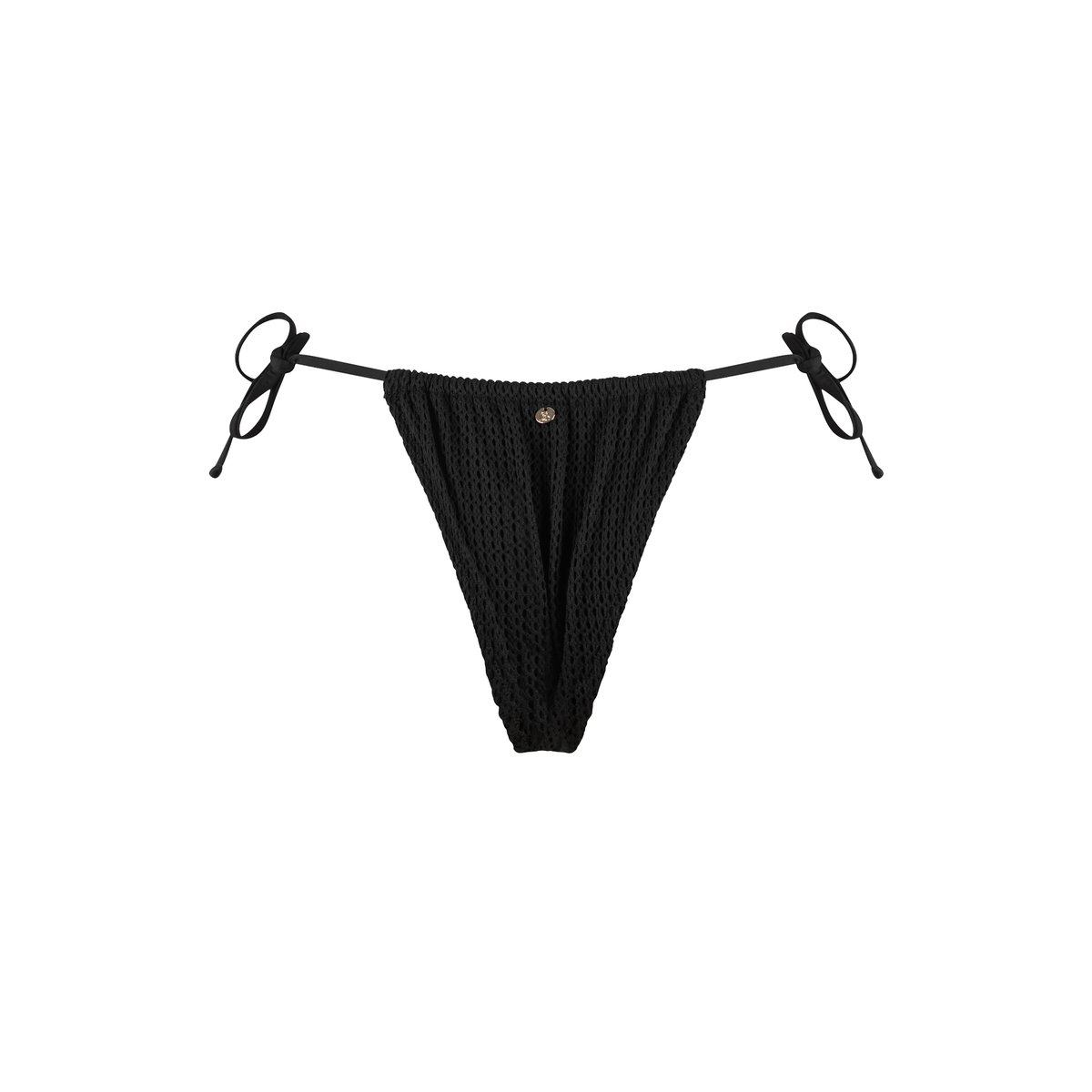 Bas maillot slip de bain bikini échancré réglable CALVI noir, LISCA