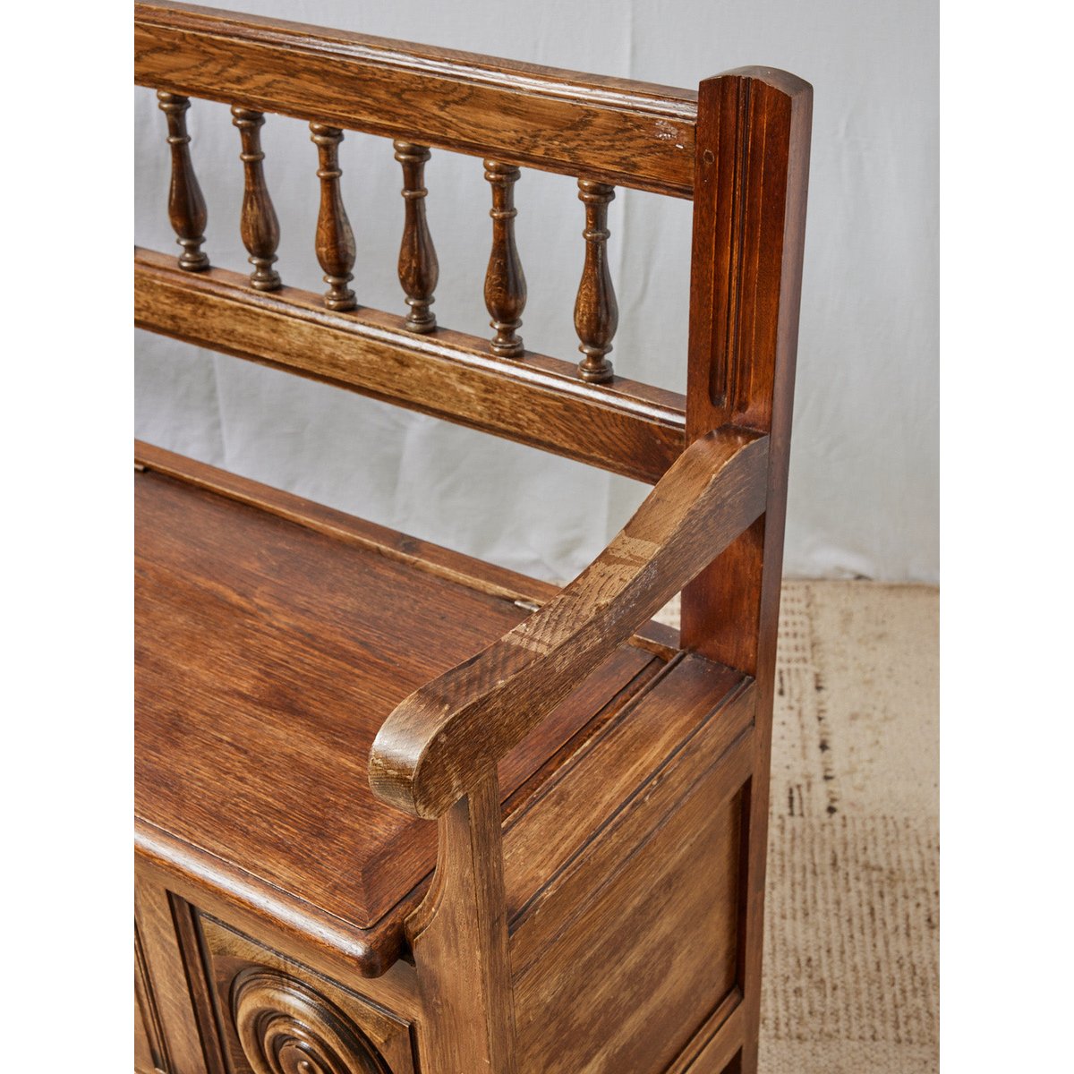 Banc en bois clair Antoine N°324 - Bon état bois clair, DEBONGOUT