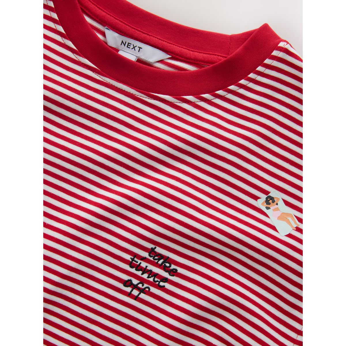 T-shirt graphique rayé à manches courtes rouge, NEXT