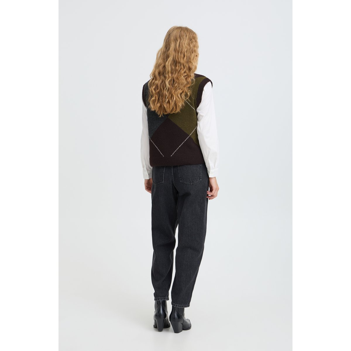 Sans manches marron java mel argyle, B.YOUNG