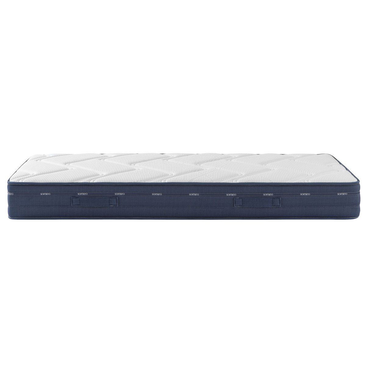 Ensemble matelas ressorts et mémoire de forme, sommier et pieds Rêve 500 blanc, SOMEO