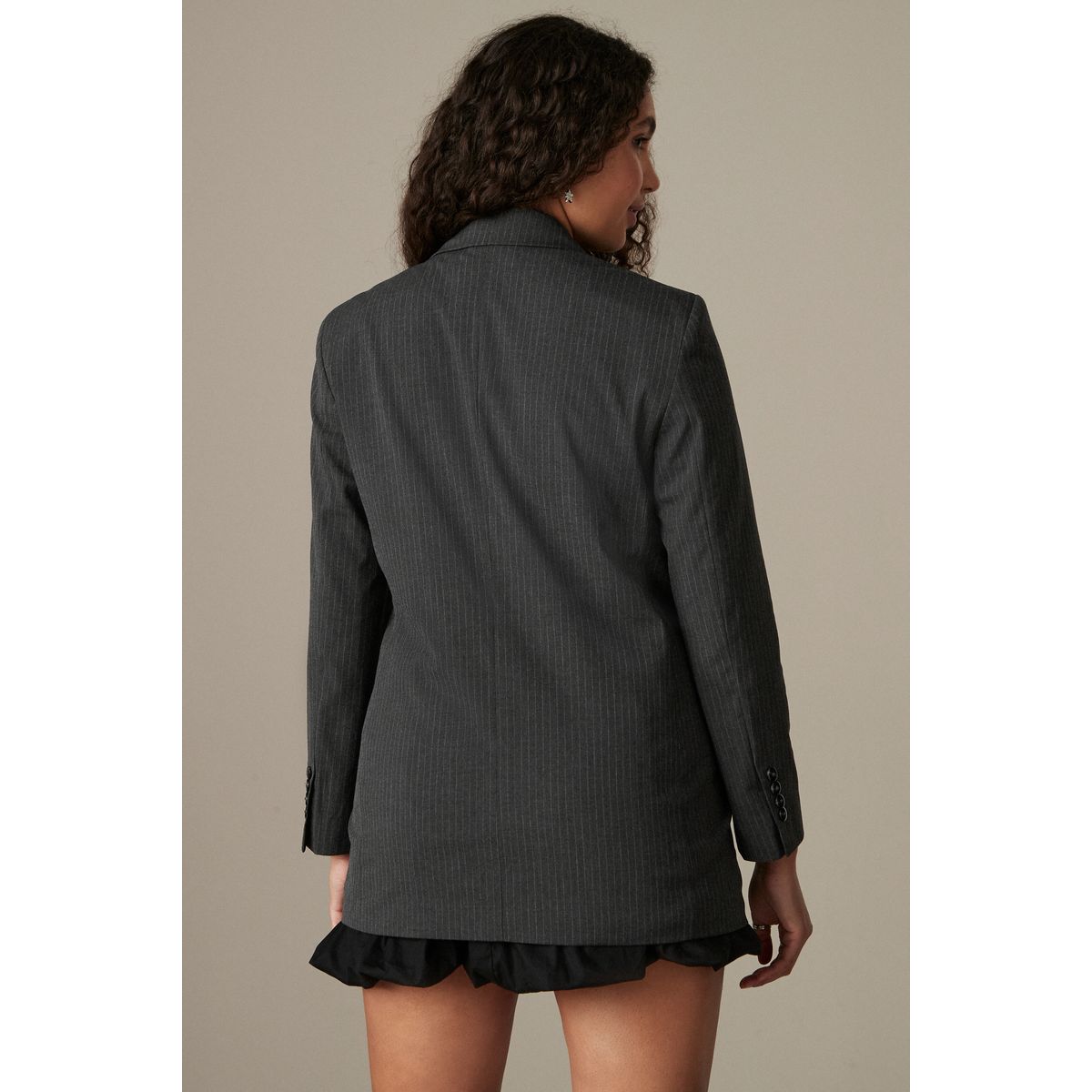 Blazer à boutonnage croisé gris à rayures, NEXT