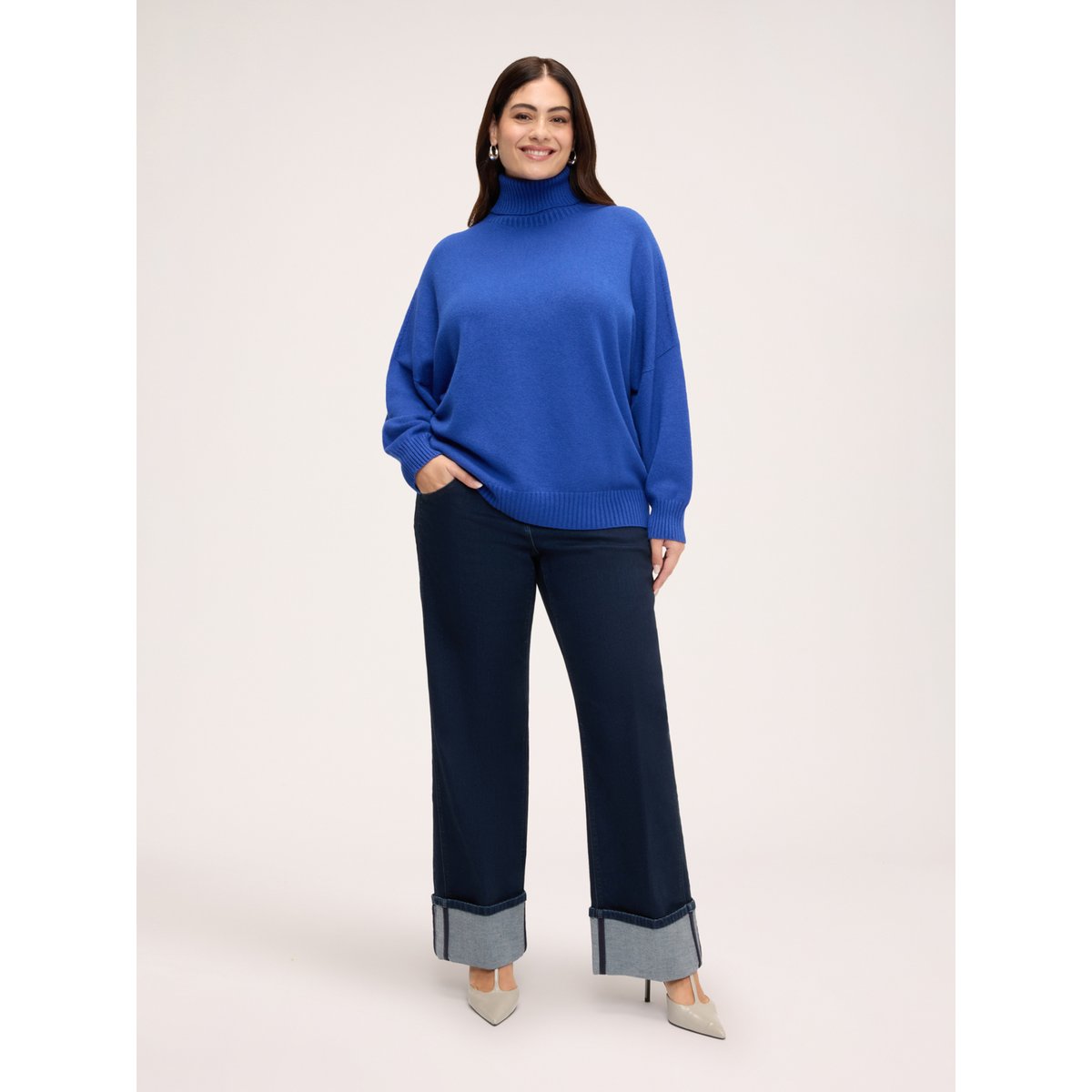 Pull col roulé bleuet, FIORELLA RUBINO
