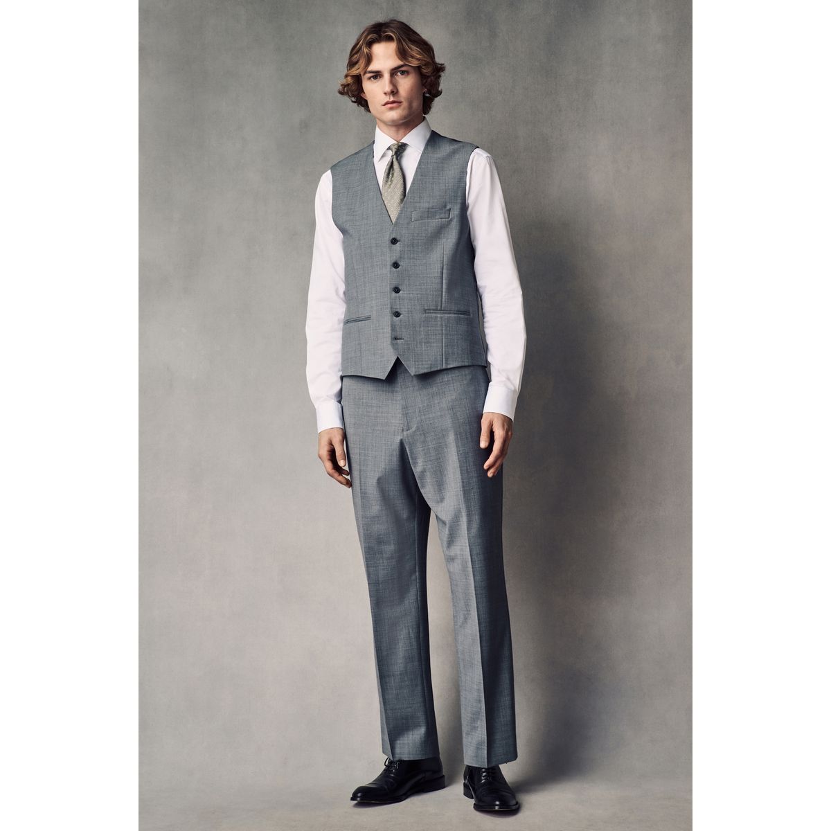 Gilet de costume en laine gris, NEXT