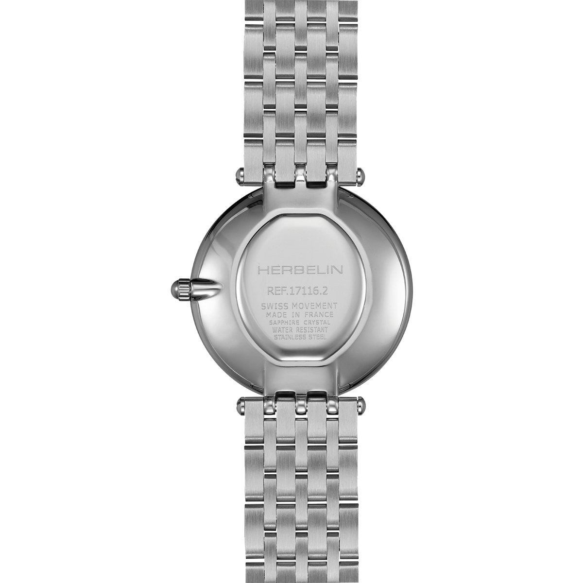 Montre Analogique EPSILON argenté nacre blanche argenté, HERBELIN