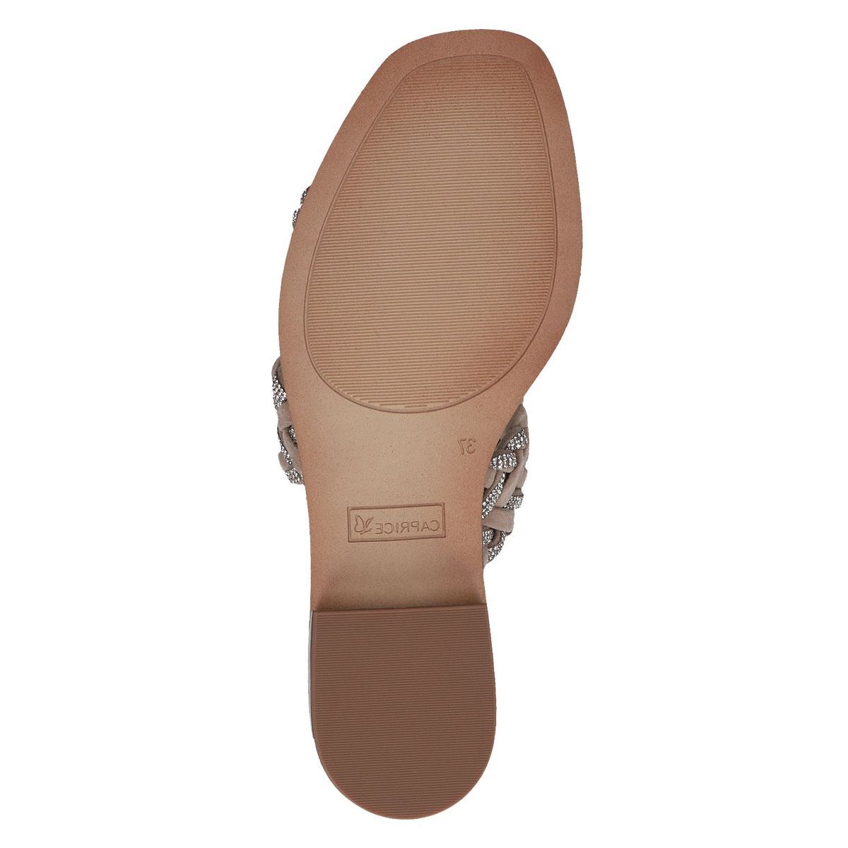 Mule talon bloc marron taupe nubuck, CAPRICE